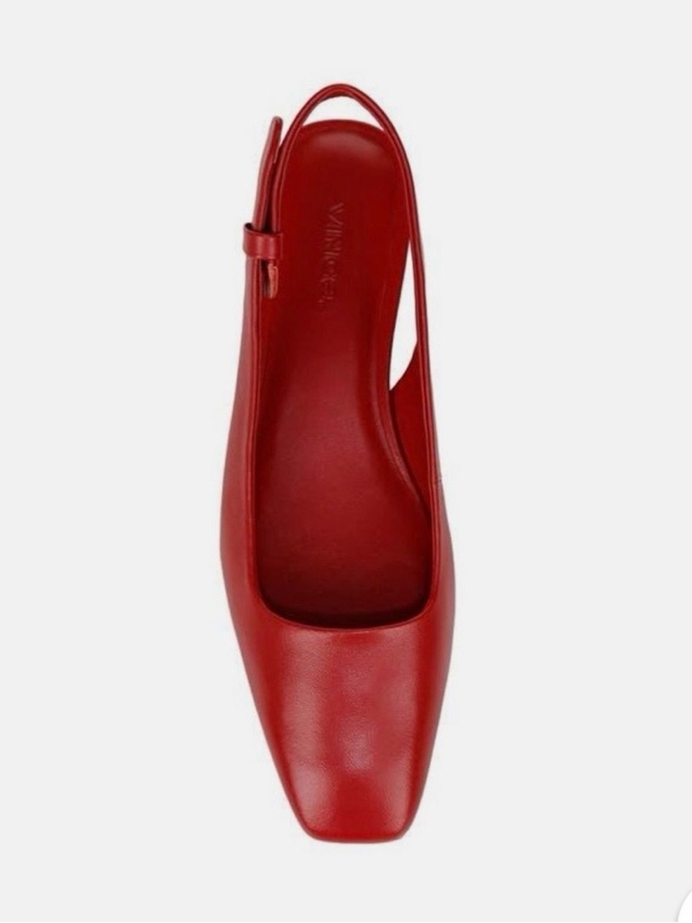 🎉NWOT Vince Vida Leather Slingback Flat Sandal in Crimson - Size 9 - Picture 11 of 16